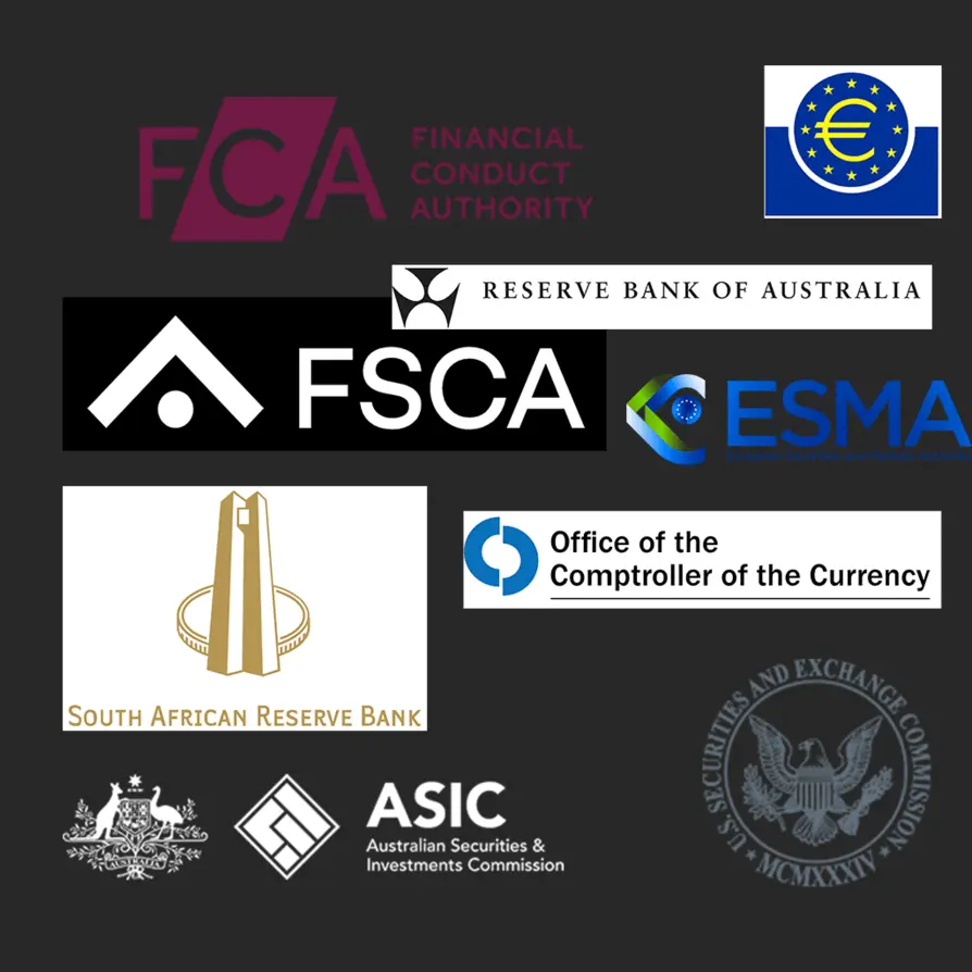 Logos for major financial regulators