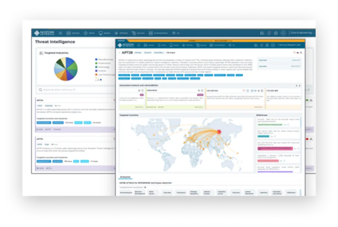 Cybersecurity platform threat detection feature cards