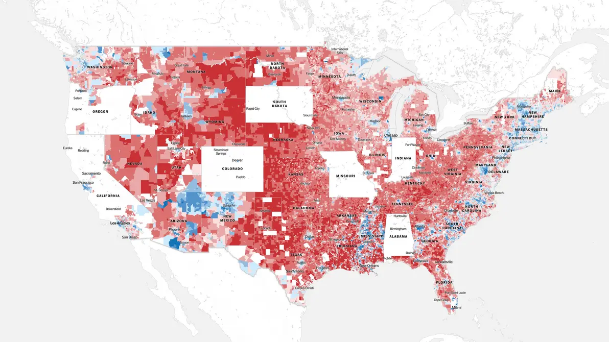 Colorful election precinct map