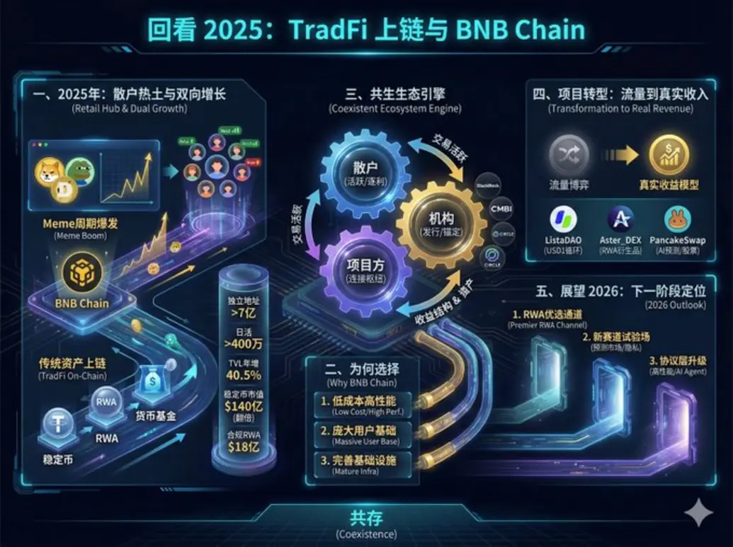 BNB Chain’s expanding ecosystem in 2026—covering DeFi, tokenization, and cross-chain solutions.
